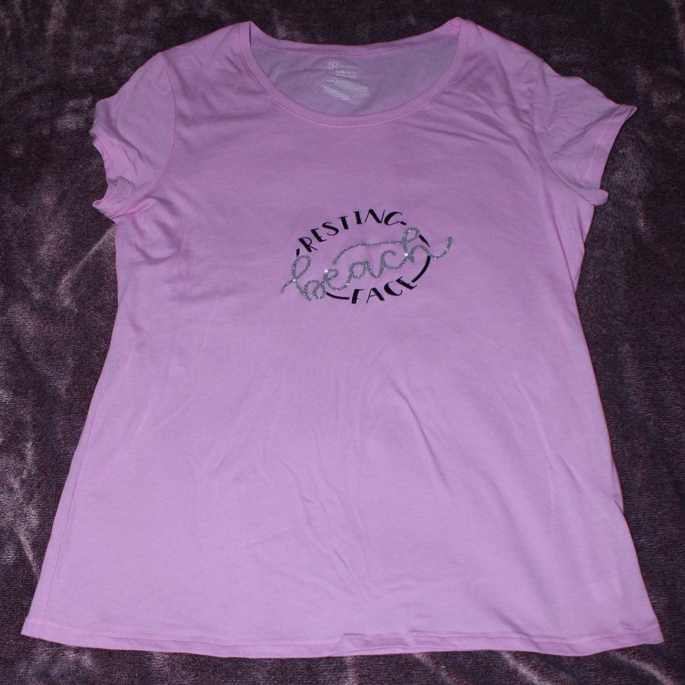 No Boundaries Cute Pink Beach Message Tee
